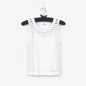 Splendid Asher Sweater Tank Size S White Cotton Minimalist Coastal Resort Summer